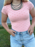 Eyelet Round Neck Top