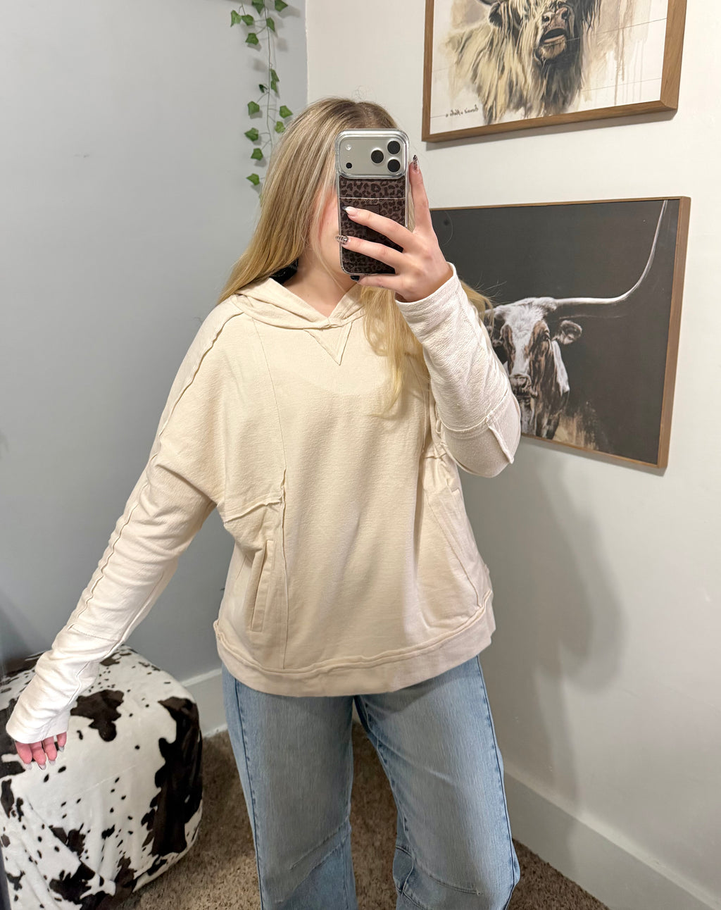 Raw Edge light weight hoodie