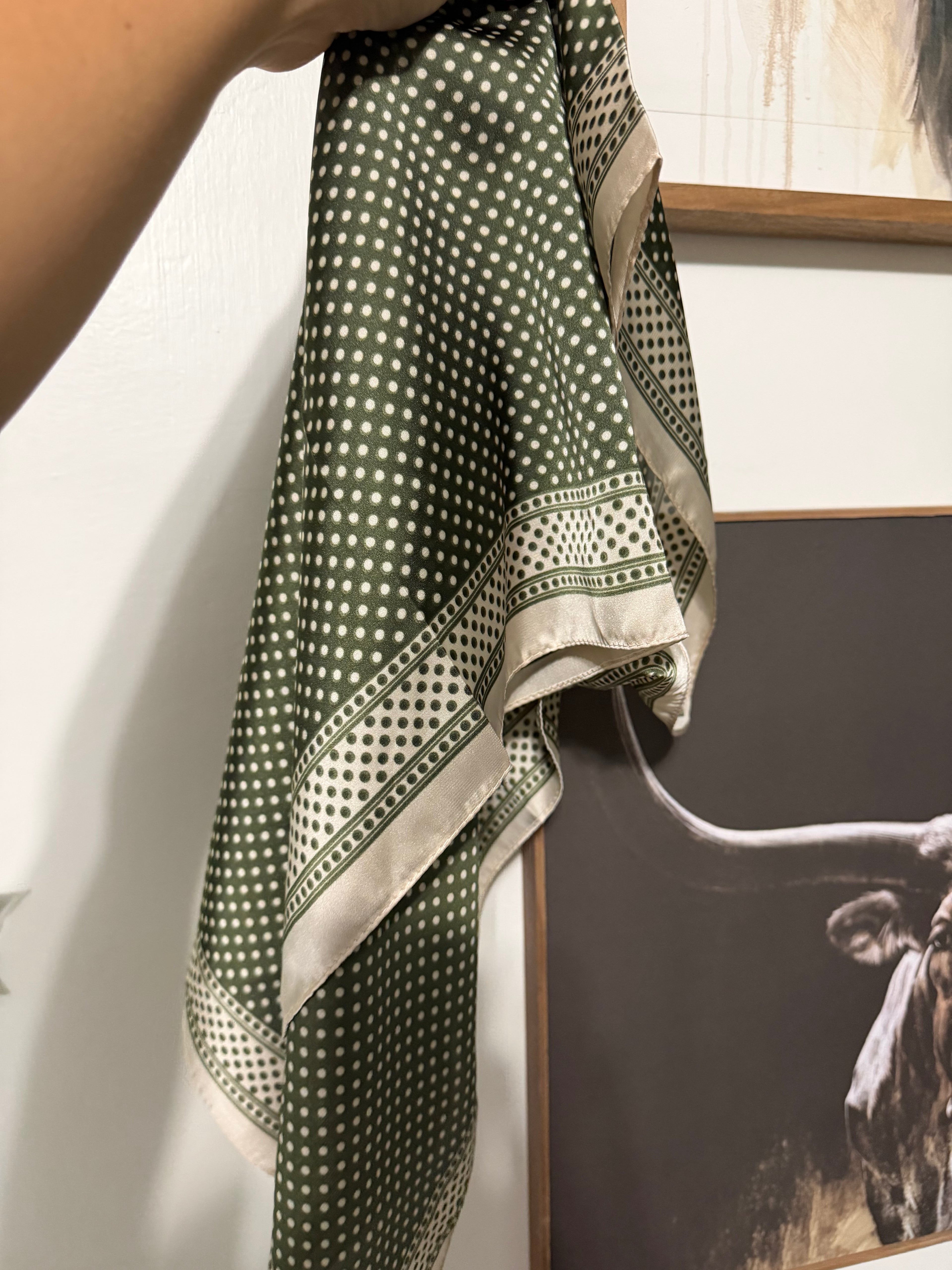 Green Polka Dot scarf