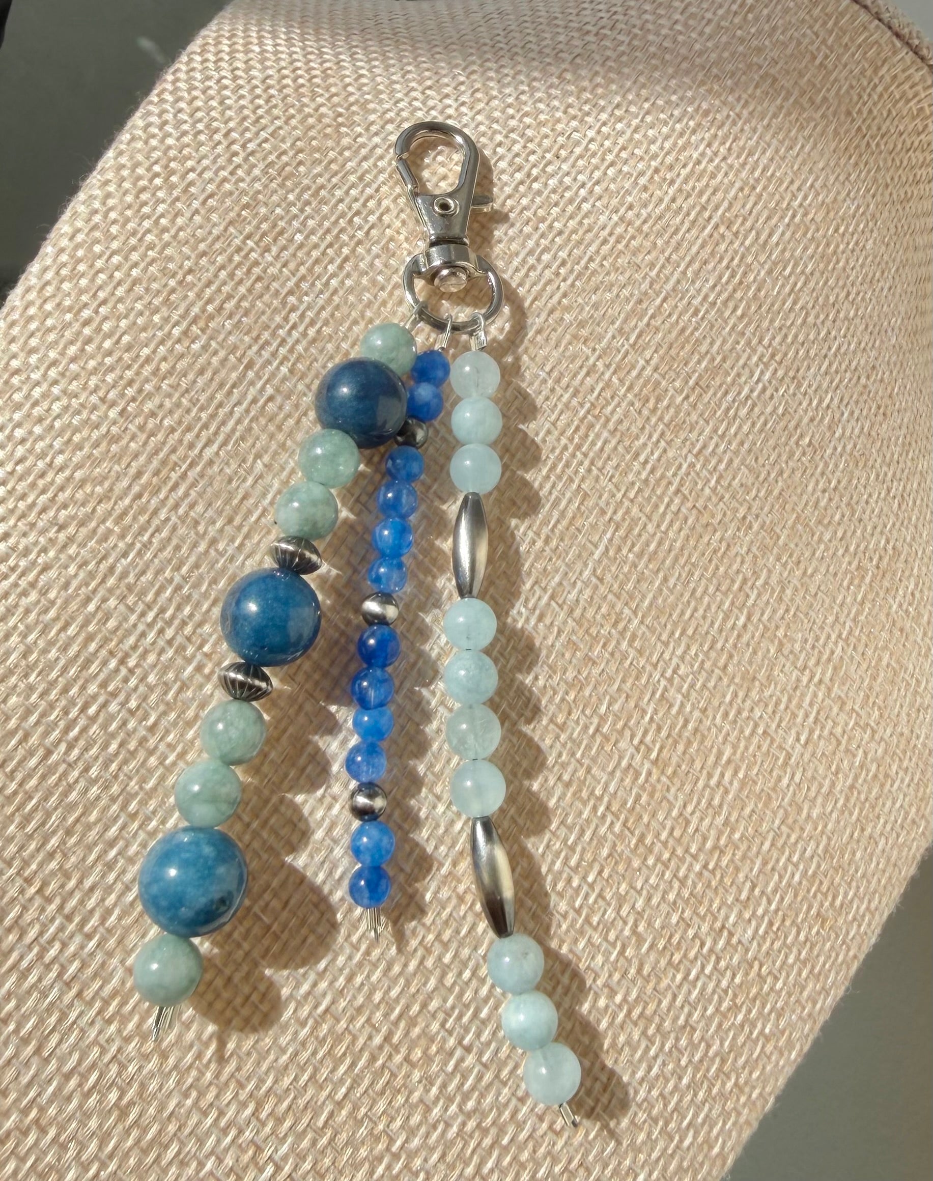 Multi-blue keychain