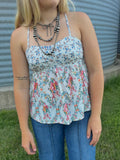 Floral Patchwork Babydoll Top