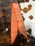 Orange Paisley Polka Dot Twilly