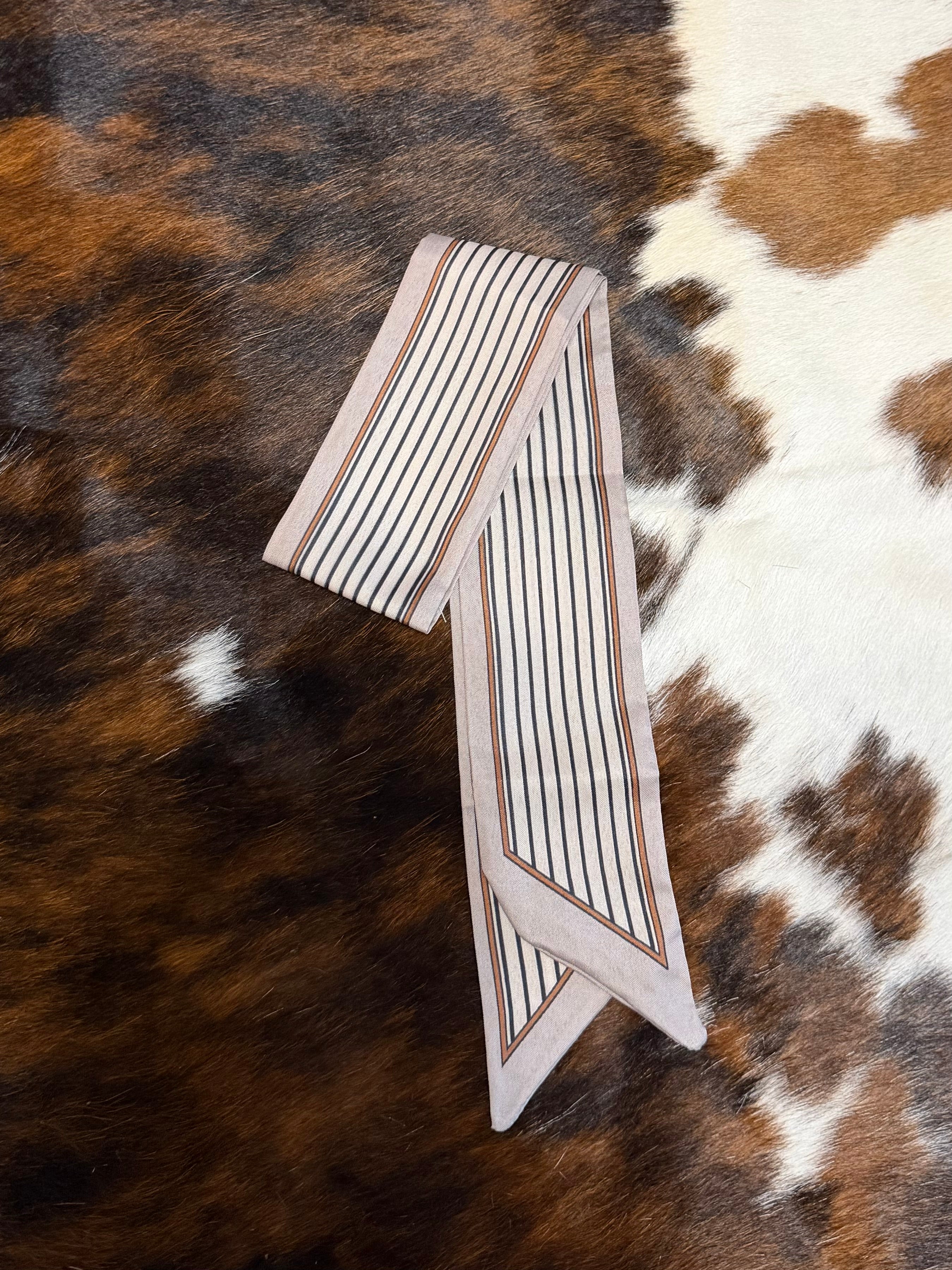 Pink/Beige stripe Twilly