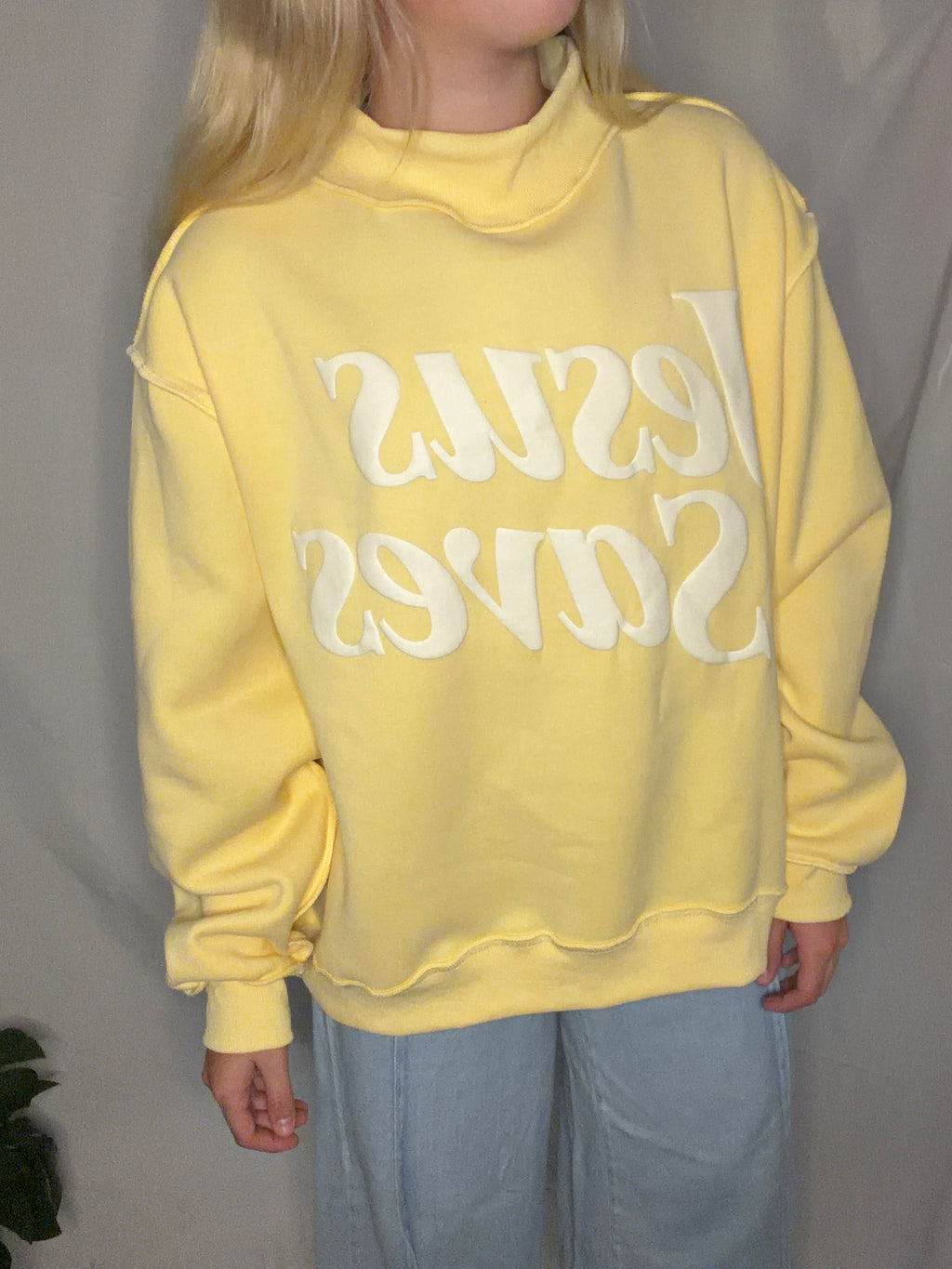 Jesus Saves Mock Neck