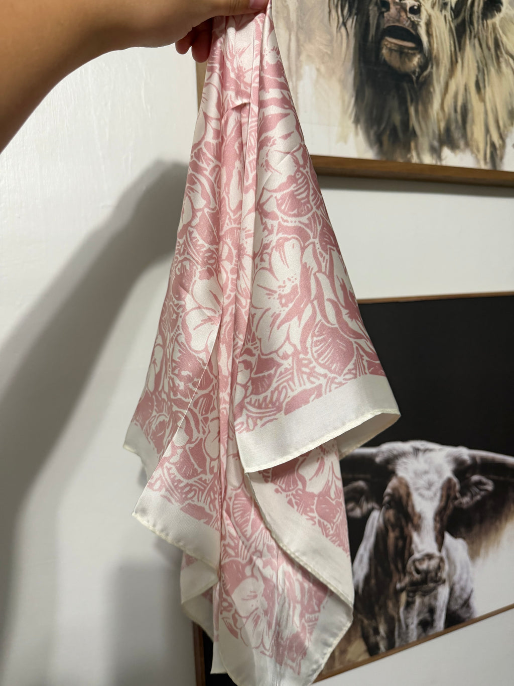 Light Pink floral scarf