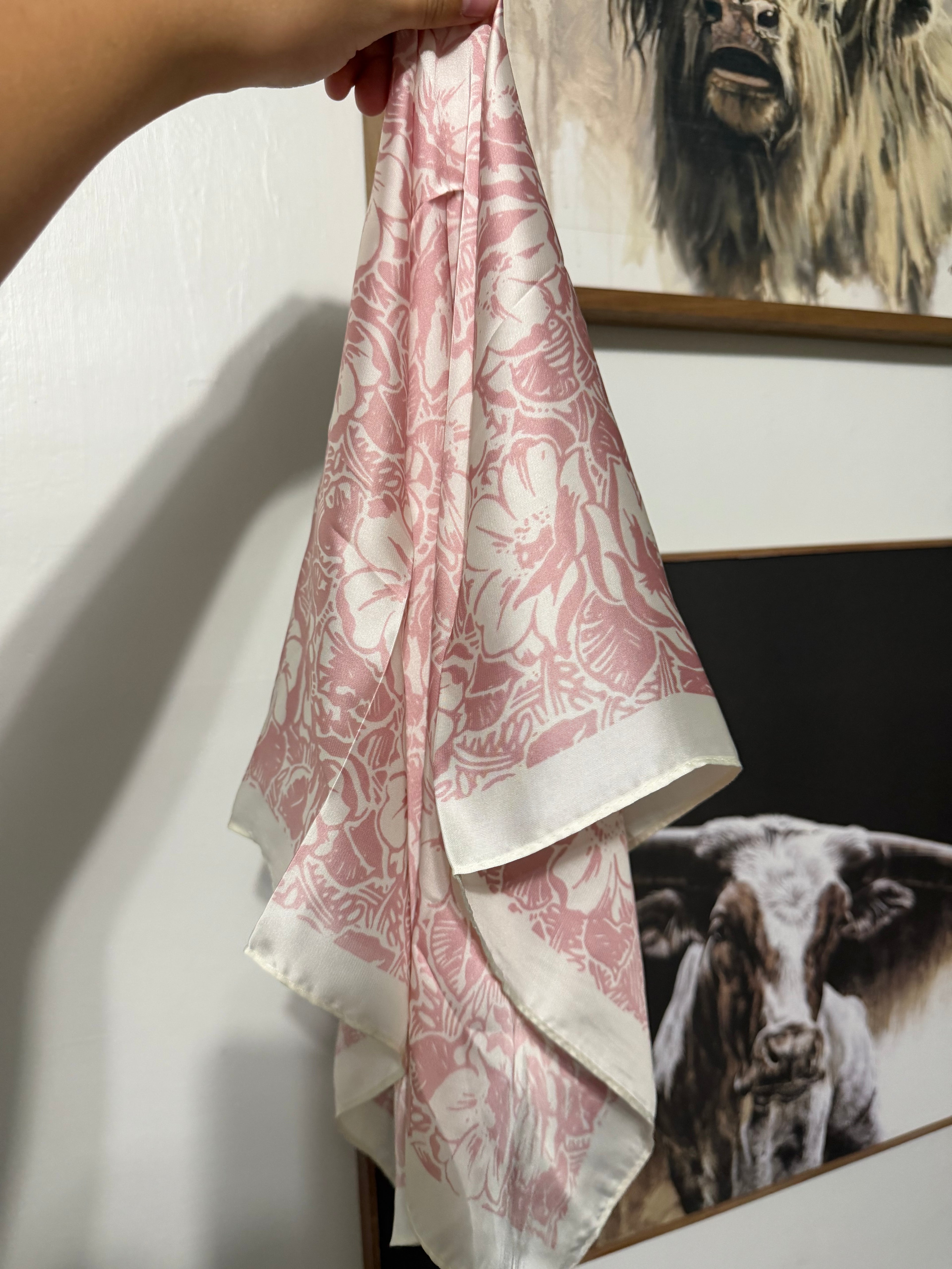 Light Pink floral scarf
