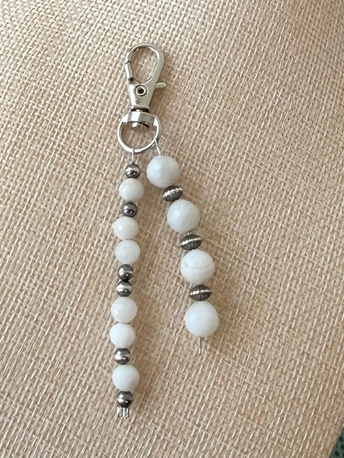 White keychain