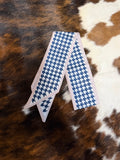 Navy/pink checkered Twilly