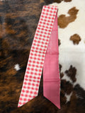 Pink Gingham Twilly