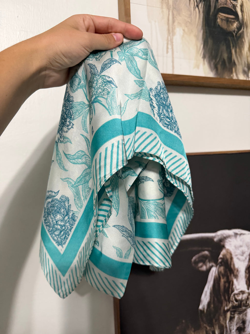 Blue Floral scarf