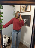 Burgundy light weight crewneck