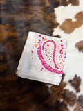 Pink/Blue Paisley scarf