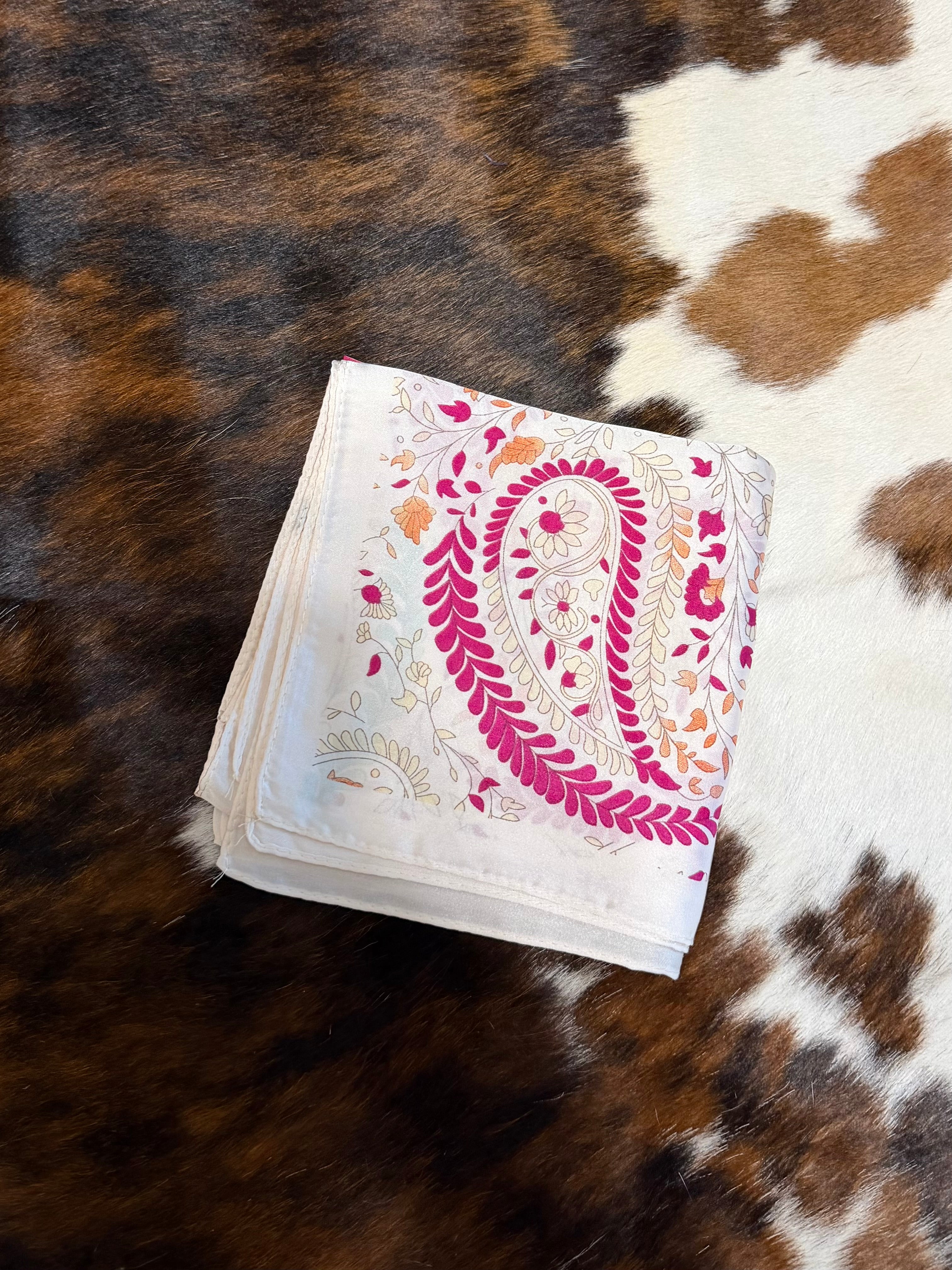 Pink/Blue Paisley scarf