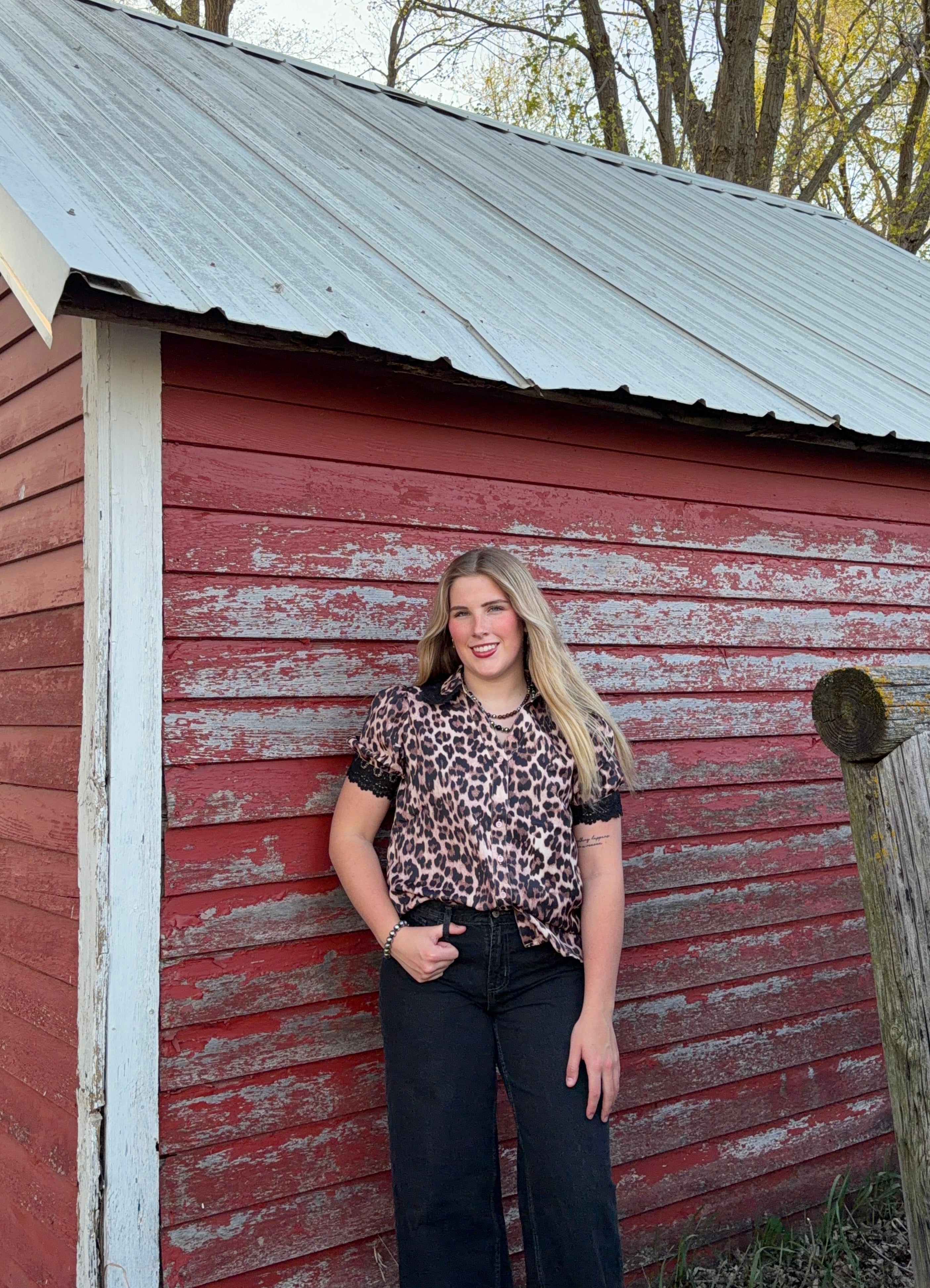 Leopard print blouse