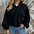 Black fleece pullover